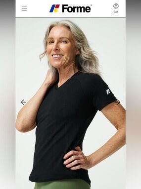 Forme Core V Posture Correcting Tee Black Size XL